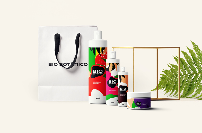 Bio Botanico 專業(yè)護(hù)發(fā)產(chǎn)品包裝設(shè)計(jì)，鮮艷熱帶風(fēng)格元素