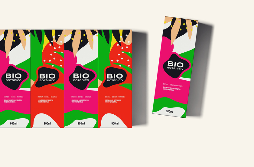 Bio Botanico 專業(yè)護(hù)發(fā)產(chǎn)品包裝設(shè)計(jì)，鮮艷熱帶風(fēng)格元素