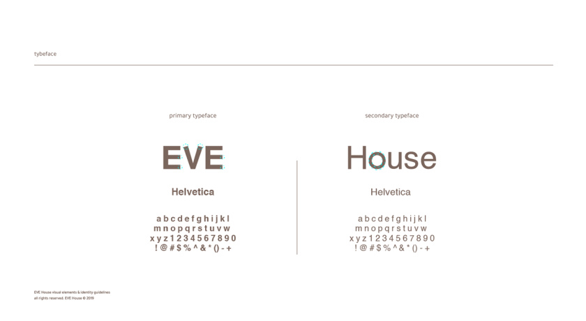 Eve House 家居用品品牌logo設計vi設計，追求設計感的女性粉色風格