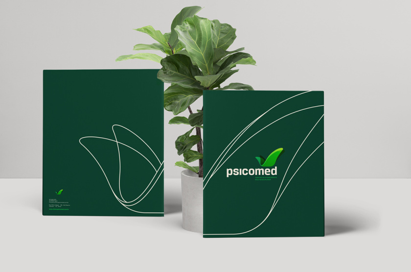 Psicomed 醫院品牌形象設計logo設計vi設計，高端與富有生命力