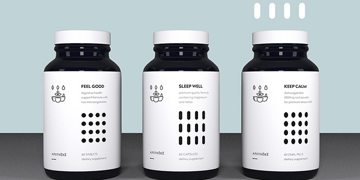 apotheca藥品包裝設計——藥品形狀排列元素