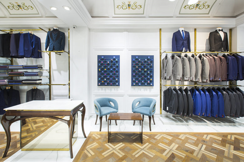 The Good Suit Co 男士服飾店鋪空間設計,奢華與溫馨的新藍色古典主義