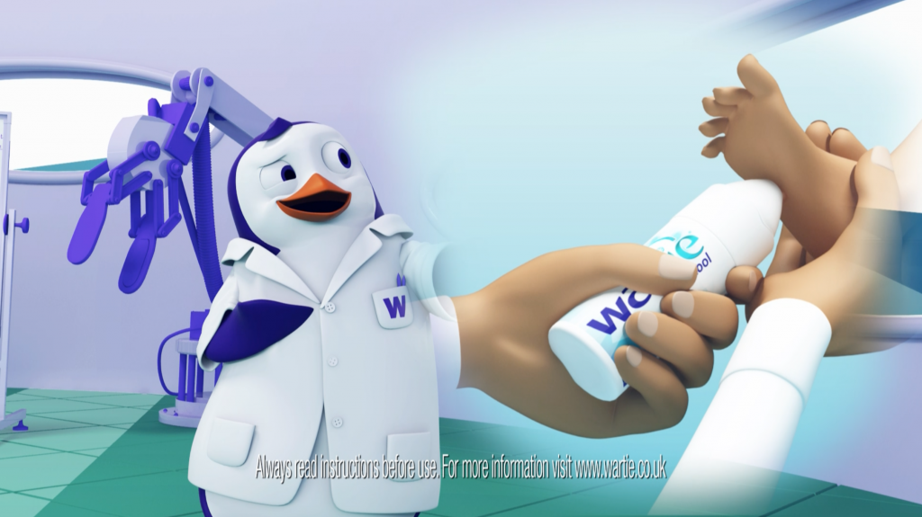 Wartie治療兒童疣皮膚病藥品TVC廣告策劃與企鵝科學家吉祥物設計 Wartie治療兒童疣皮膚病藥品TVC廣告策劃與企鵝科學家吉祥物設計