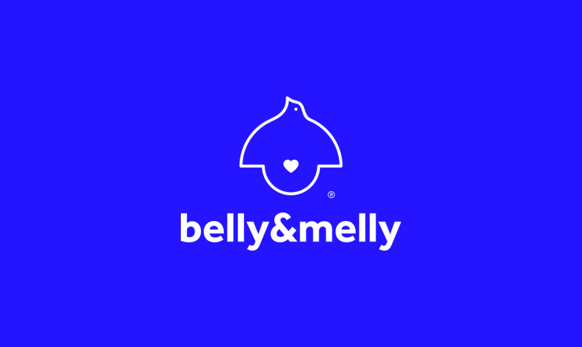 belly&melly 母嬰用品品牌logo設(shè)計(jì)vi設(shè)計(jì)，小鳥+燈泡+心形