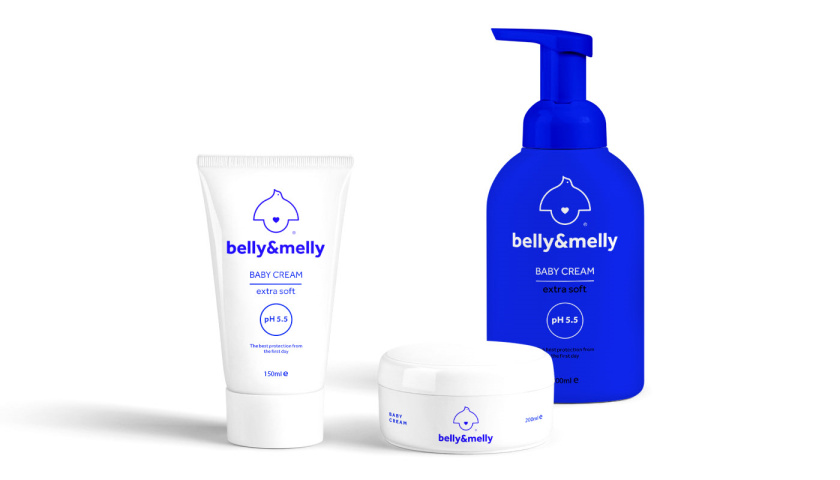 belly&melly 母嬰用品品牌logo設(shè)計(jì)vi設(shè)計(jì)，小鳥+燈泡+心形