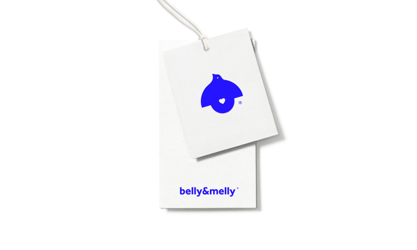 belly&melly 母嬰用品品牌logo設(shè)計(jì)vi設(shè)計(jì)，小鳥+燈泡+心形