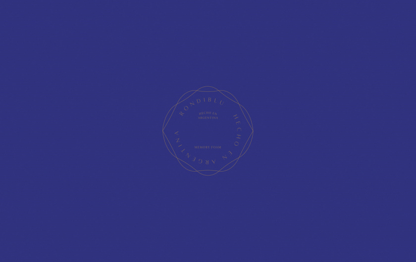 RONDIBLU 床墊睡眠產品品牌形象vi設計，交織的紡織與床墊波浪曲線