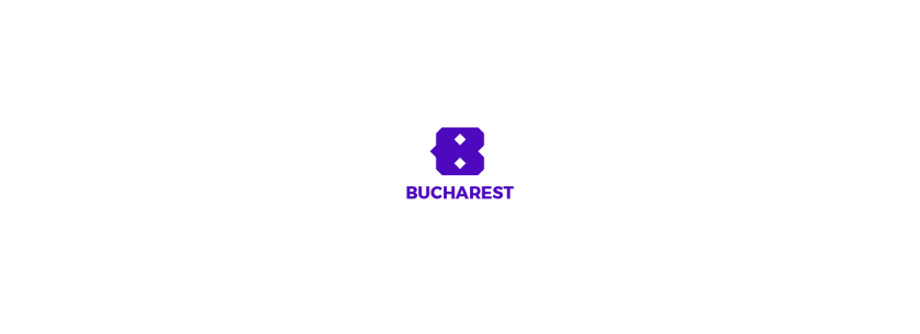 Bucharest布加勒斯特城市品牌vi視覺形象設(shè)計(jì)logo設(shè)計(jì)，單色幾何風(fēng)格