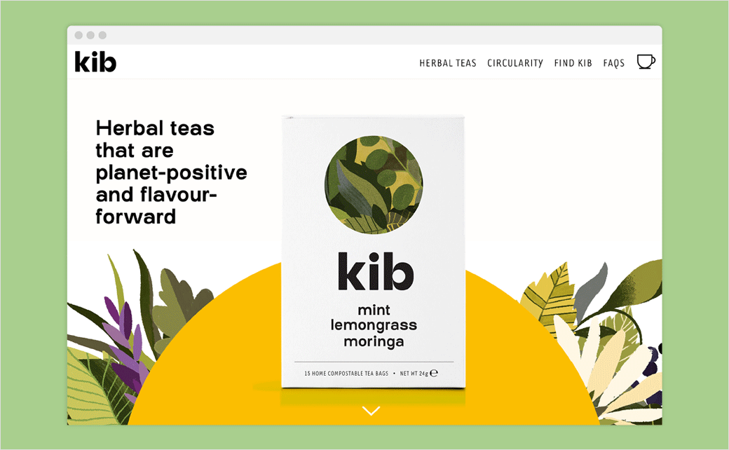 Kib天然保健花草茶茶葉品牌設計-網站界面設計