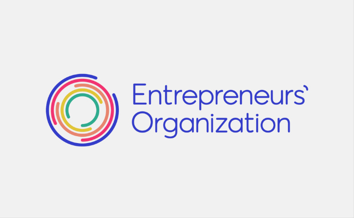 EO企業家組織協會機構logo設計與品牌視覺形象vi設計，動態風格多層圓形線條