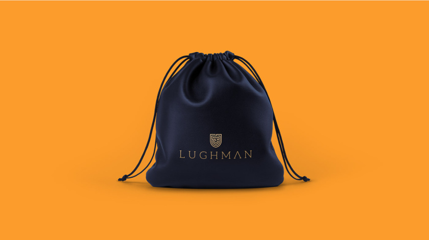 LUGHMAN 消費品公司迷宮線條盾牌logo設計與vi設計