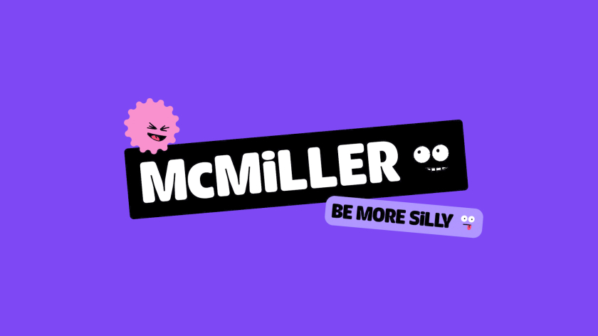 McMiller游戲公司 帶有貼紙的LOGO設(shè)計(jì)。