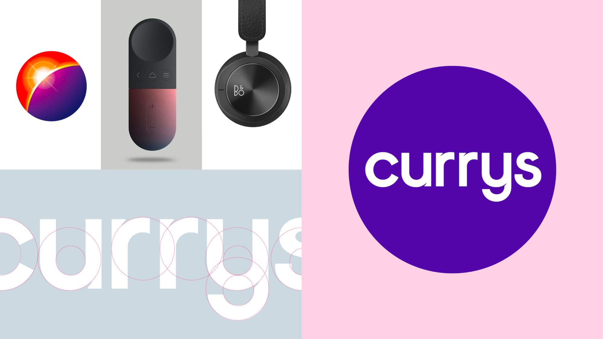 Currys 科技技術產(chǎn)品和服務全渠道零售商品牌logo設計vi設計“3D圓形圖形”-logo設計標準化制圖