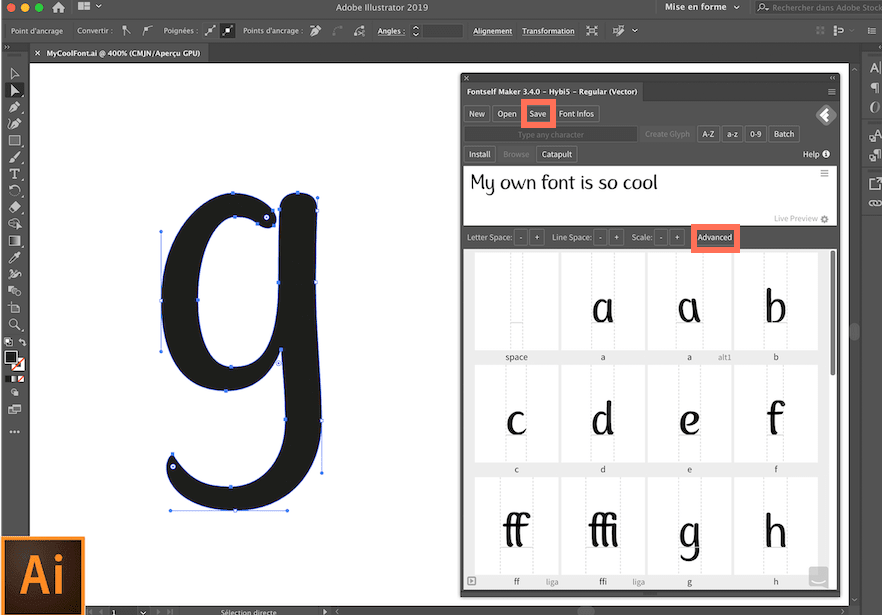 Fontself Maker 擴展的屏幕截圖