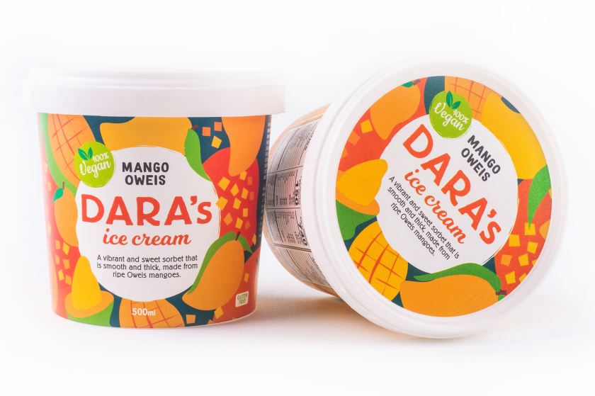 Dara全天然手工冰淇淋包裝設計“鮮艷飽滿的插畫”