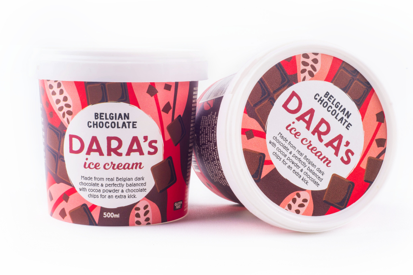 Dara全天然手工冰淇淋包裝設計“鮮艷飽滿的插畫”