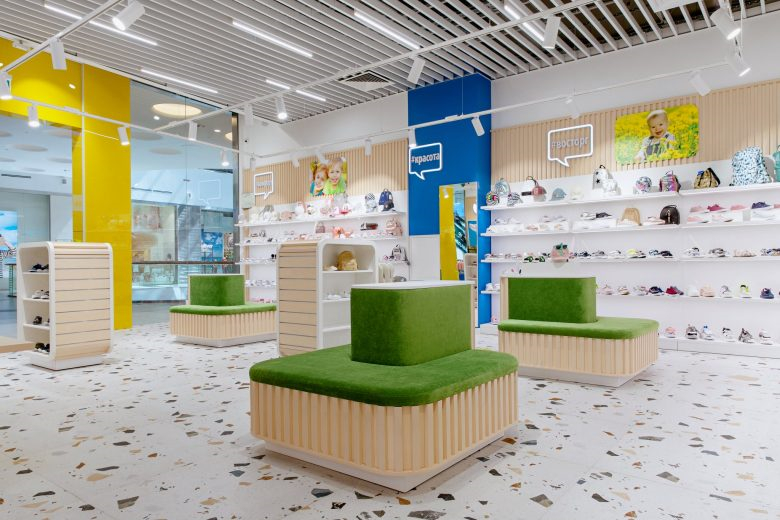 莫斯科“ Kotofey”兒童青少年鞋類品牌旗艦店店鋪室內空間設計