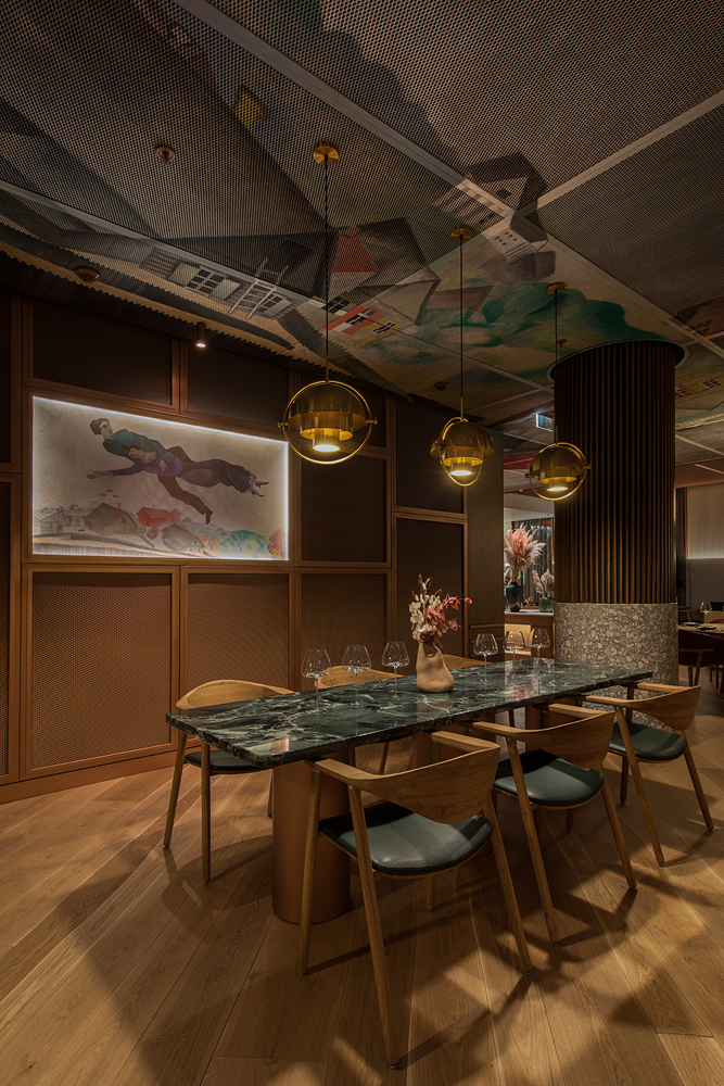 高級沙加爾餐廳餐飲室內空間設計，藝術與奢華風格
