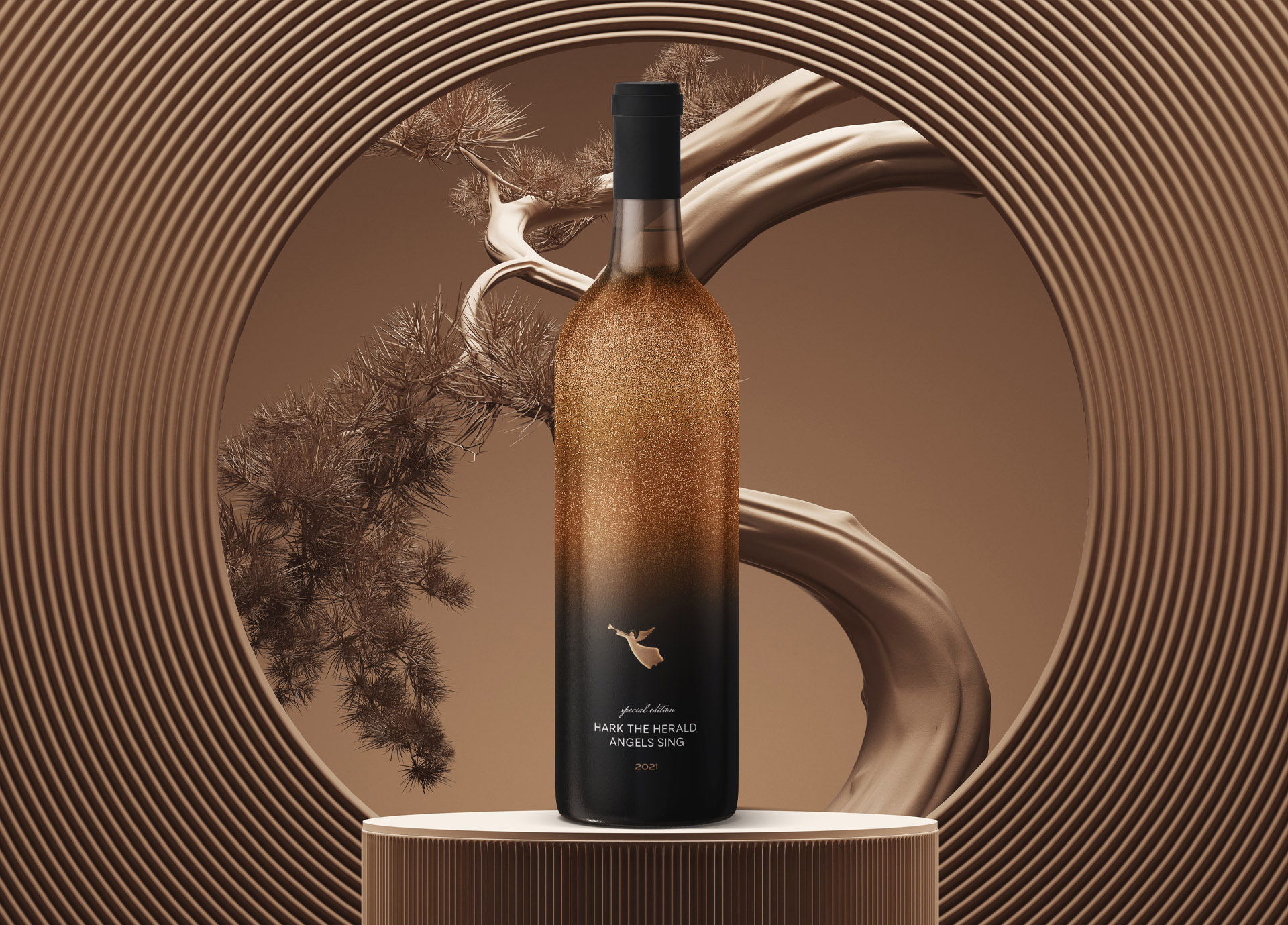 Nero Atelier葡萄酒包裝設(shè)計，優(yōu)雅與奢華的天使與星星圖案