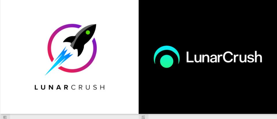 LunarCrush比特幣數(shù)字貨幣數(shù)據(jù)分析平臺新標志設(shè)計，強烈iT科技風格