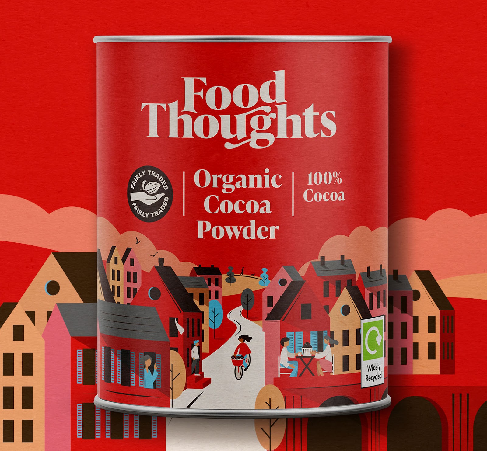 Food Thoughts可可烘焙原料品牌重塑與“社區”插畫包裝設計