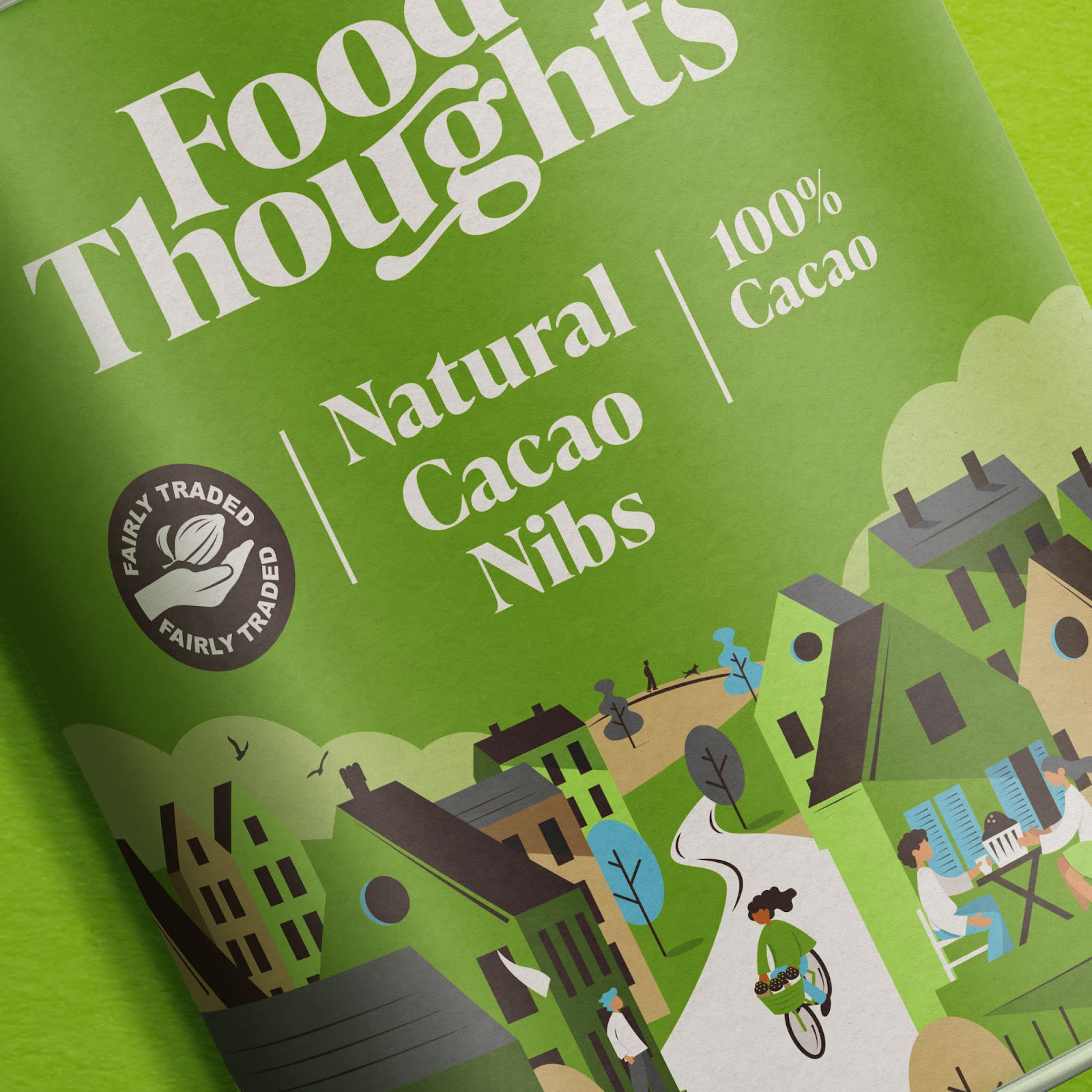 Food Thoughts可可烘焙原料品牌重塑與“社區”插畫包裝設計