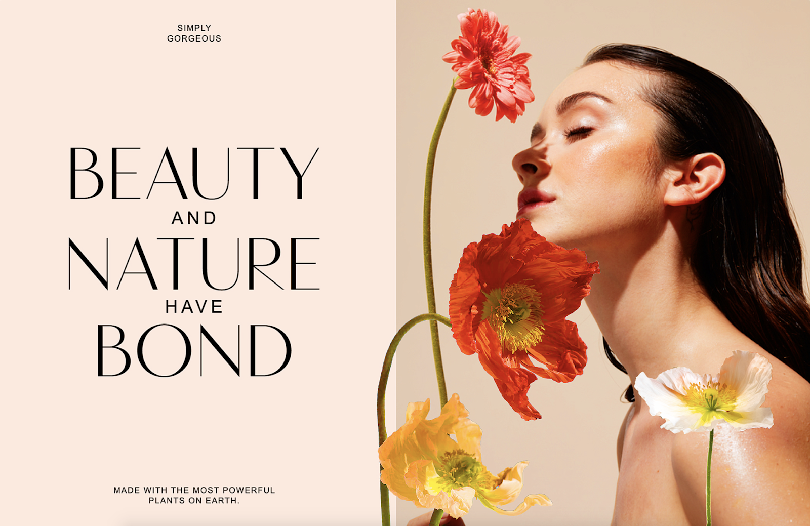 Superbloom 純植物素化妝品包裝設計，漸變水彩綻放女性美麗