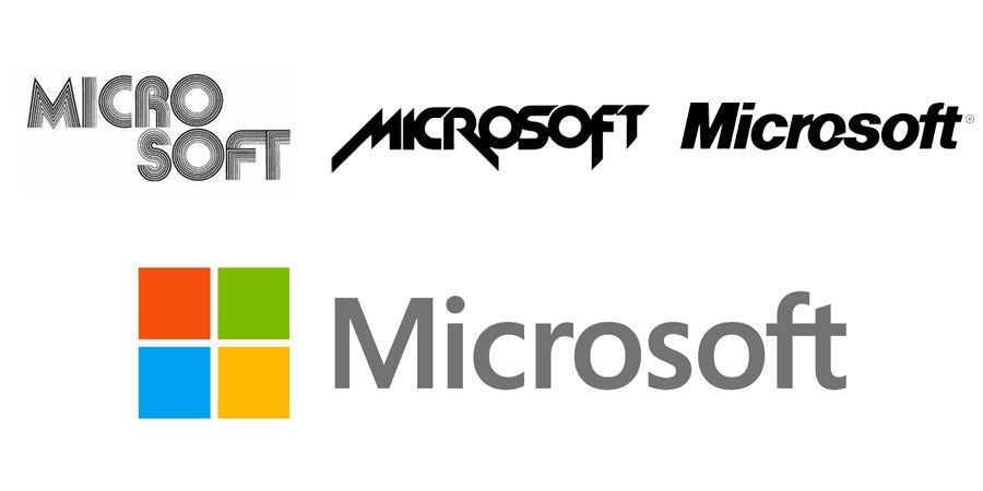  1987 年到今天的 Microsoft 徽標(biāo)logo更名