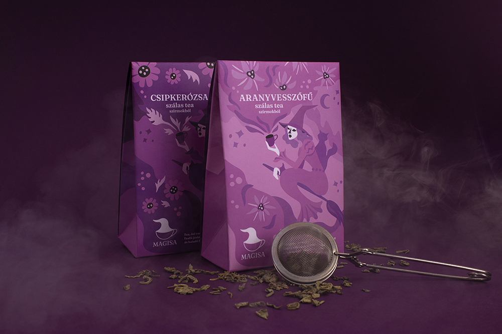 Magisa年輕女士涼茶包裝設(shè)計(jì)“算命的女巫”插畫(huà)
