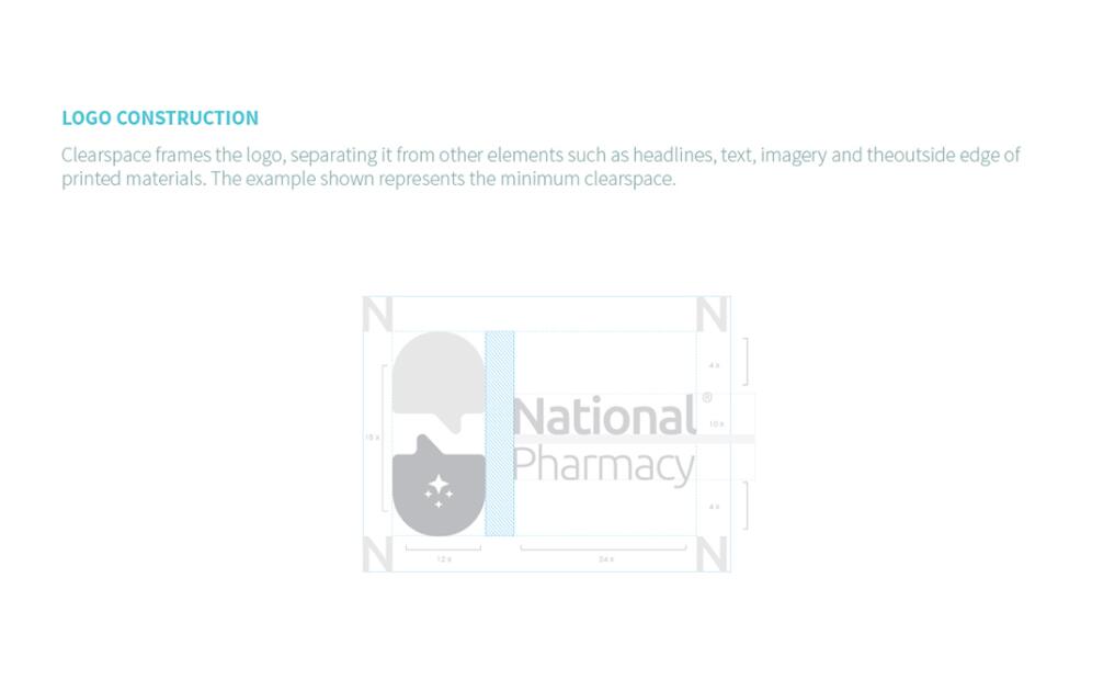 National Pharmacy 生物醫藥制藥公司logo設計“字母N切割膠囊“圖形