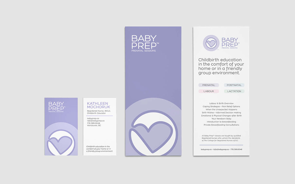 Baby Prep 孕婦產(chǎn)前醫(yī)療教育品牌形象logo設(shè)計“心+子宮內(nèi)嬰兒+孕婦”