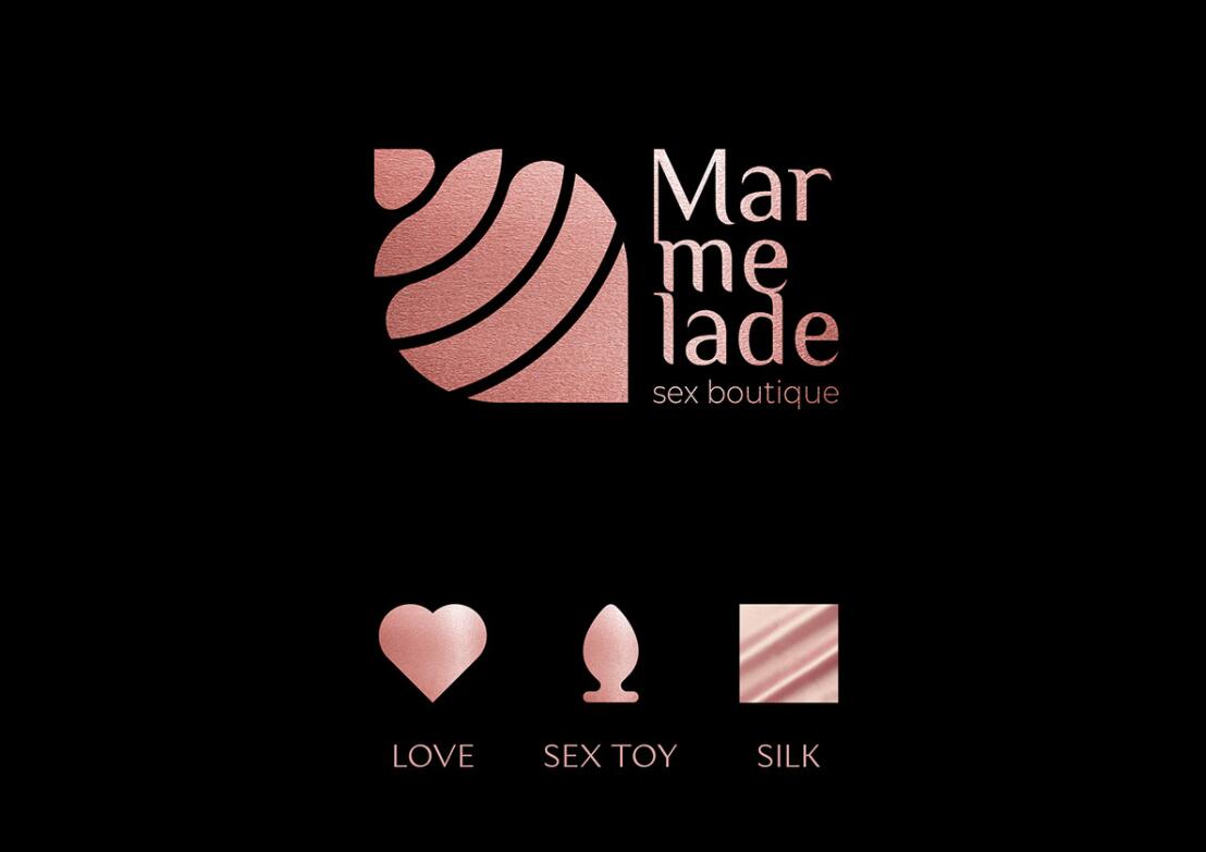 Marmelade 成人性用品品牌logo設(shè)計vi設(shè)計，神秘誘惑風(fēng)格