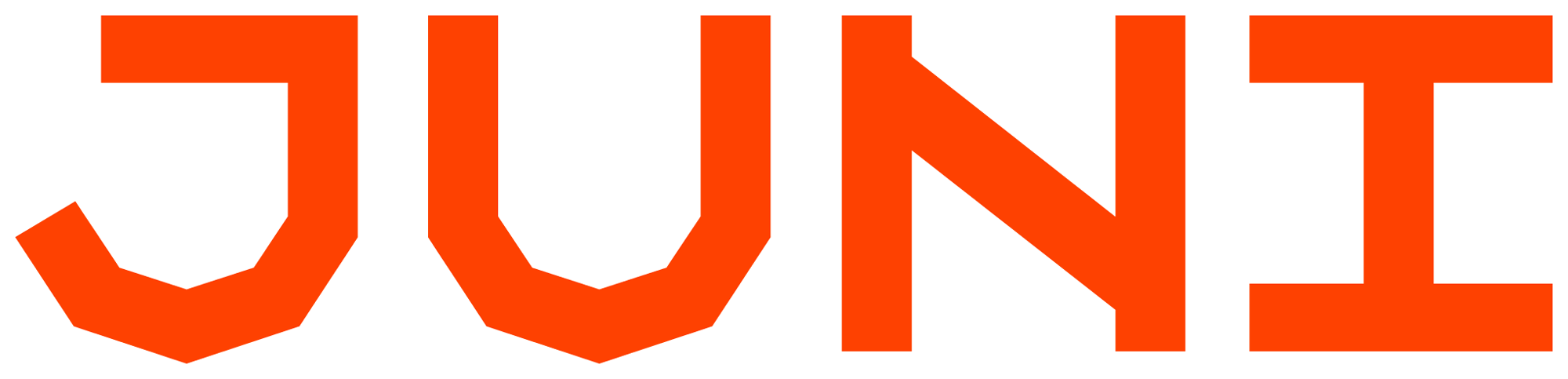 Juni金融科技初創公司logo設計品牌形象vi設計,源自多米諾骨牌粗線條色塊核心視覺