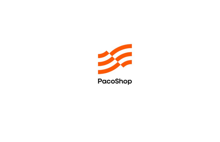 Paco Shop 進(jìn)口電子數(shù)碼商品商店品牌logo設(shè)計(jì)“線條國(guó)旗”元素