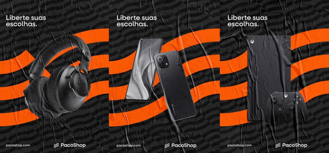 Paco進(jìn)出口電子數(shù)碼商品商店品牌logo設(shè)計(jì)vi設(shè)計(jì)“線條國(guó)旗”核心視覺元素