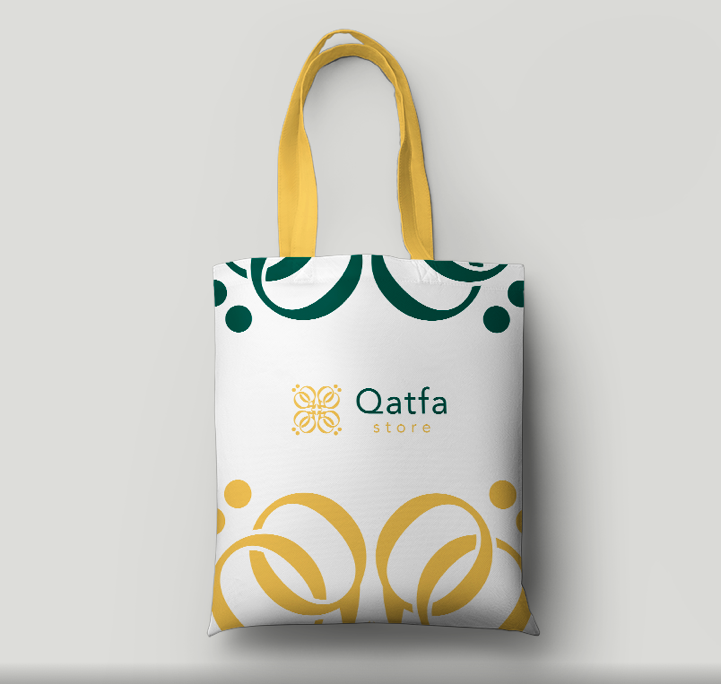 Qatfa 蜂蜜在線商店對稱Q字母logo設(shè)計(jì)