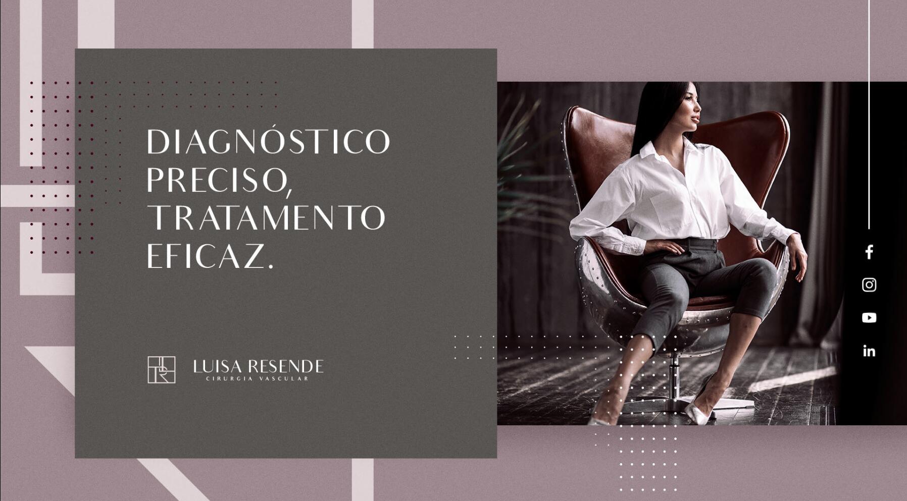Luisa Resend 博士醫學美容診所logo設計LR組合與暗粉灰vi設計