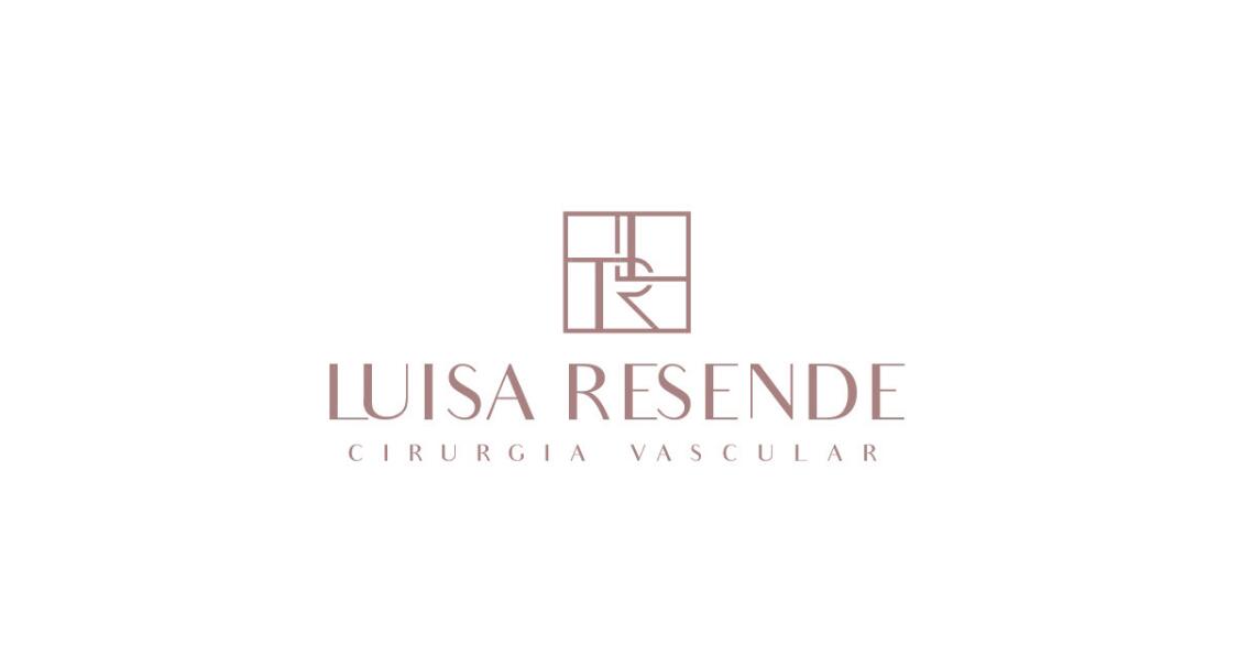 Luisa Resend 博士醫學美容診所logo設計LR組合與暗粉灰vi設計