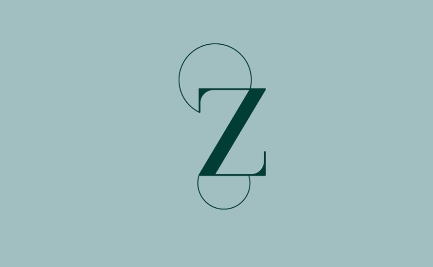 Zatt 美容整形外科診所logo設計vi設計，綠金配色清新精致風格