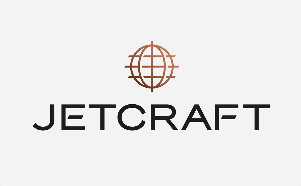 Jetcraft 全球私人飛機(jī)經(jīng)紀(jì)貿(mào)易公司logo設(shè)計(jì)vi設(shè)計(jì)”銅色線(xiàn)條地球“