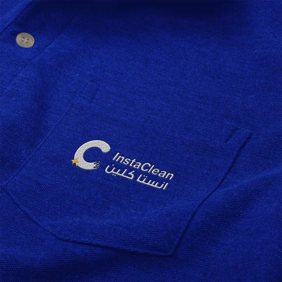 Instaclean房屋清潔服務公司logo設計vi形象設計，淡紫蘭清爽風格