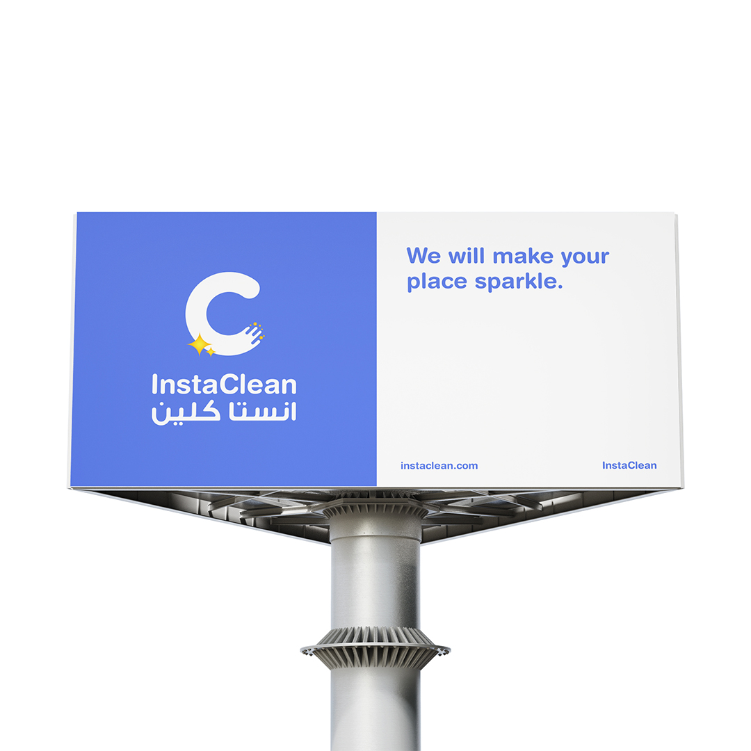 Instaclean房屋清潔服務公司logo設計vi形象設計，淡紫蘭清爽風格