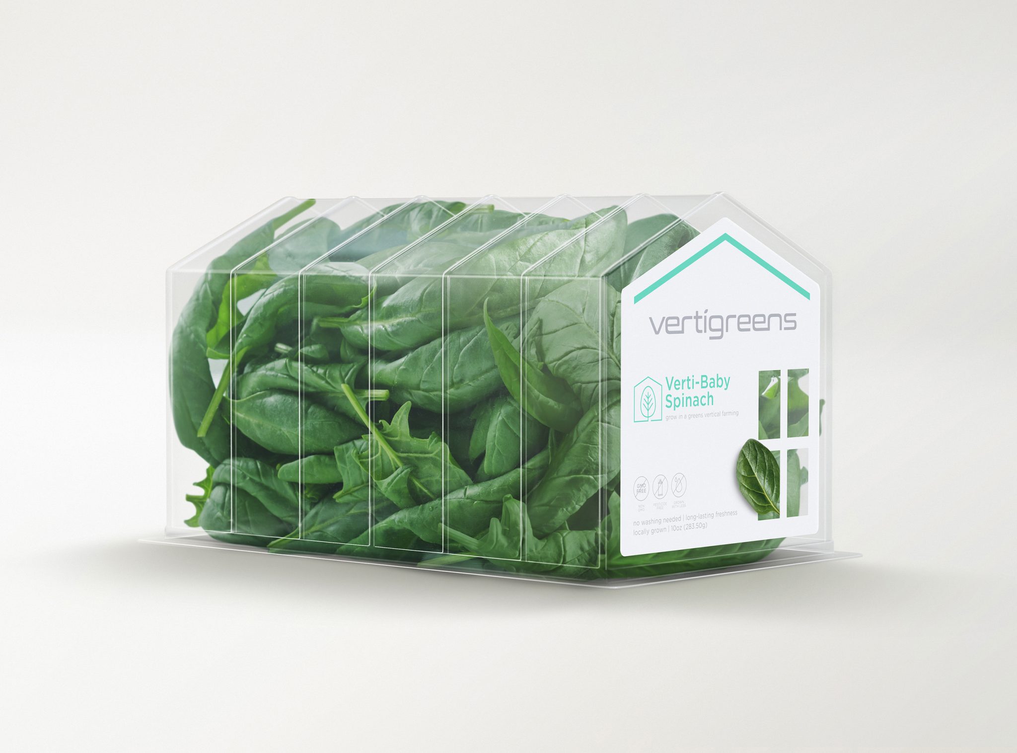 Vertigreens 垂直種植生態蔬菜包裝設計“溫室大棚房屋造型透明塑料盒” Vertigreens 垂直種植生態蔬菜包裝設計“溫室大棚房屋造型透明塑料盒”