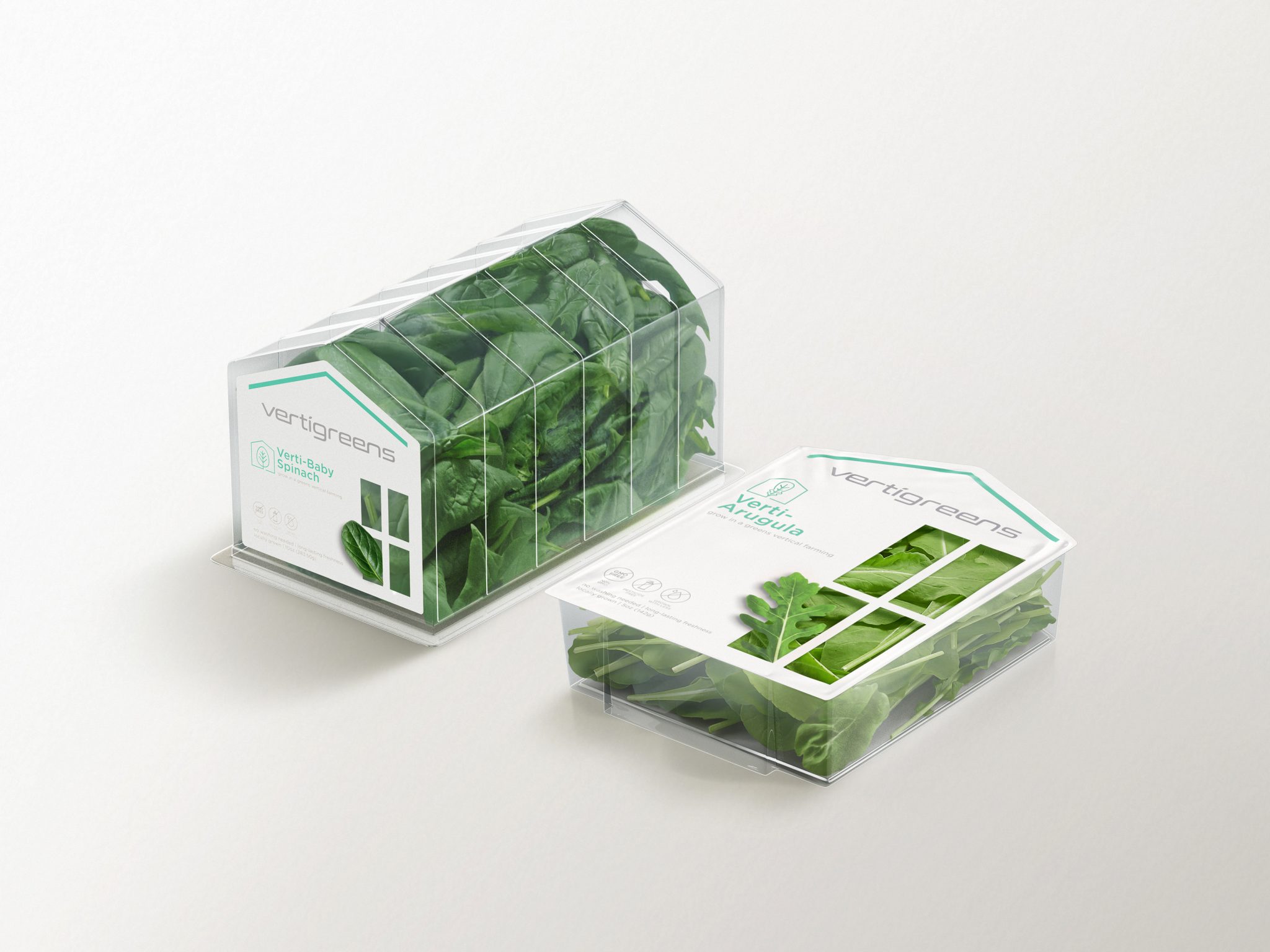 Vertigreens 垂直種植生態蔬菜包裝設計“溫室大棚房屋造型透明塑料盒” Vertigreens 垂直種植生態蔬菜包裝設計“溫室大棚房屋造型透明塑料盒”