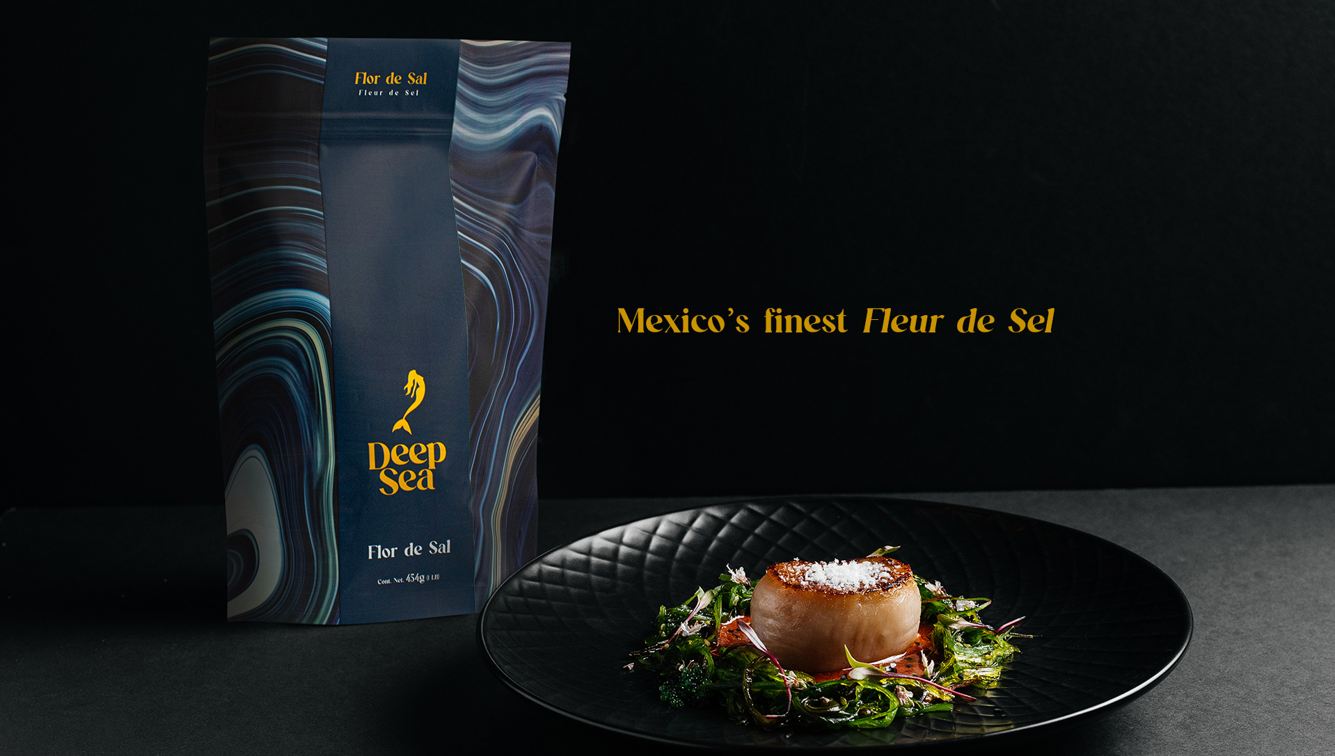 Deep Sea 海鹽美人魚logo設計與藍色波紋風格包裝設計-上海logo包裝設計公司