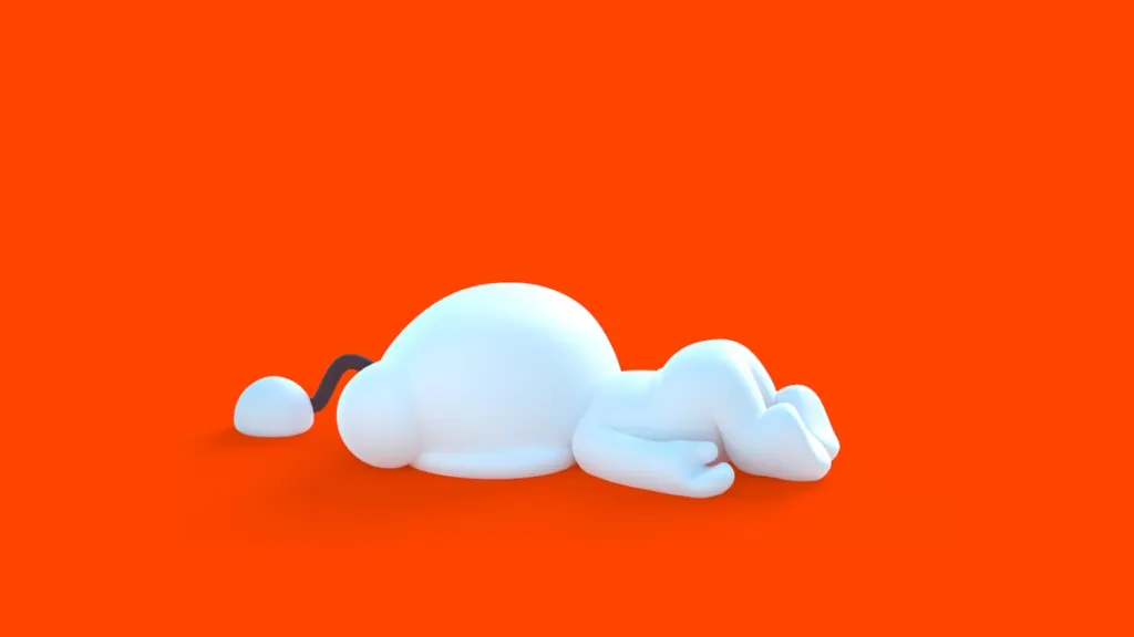 Reddit 社交新聞?wù)军c互聯(lián)網(wǎng)品牌吉祥物設(shè)計標志設(shè)計，白色橙色機器人玩偶風格