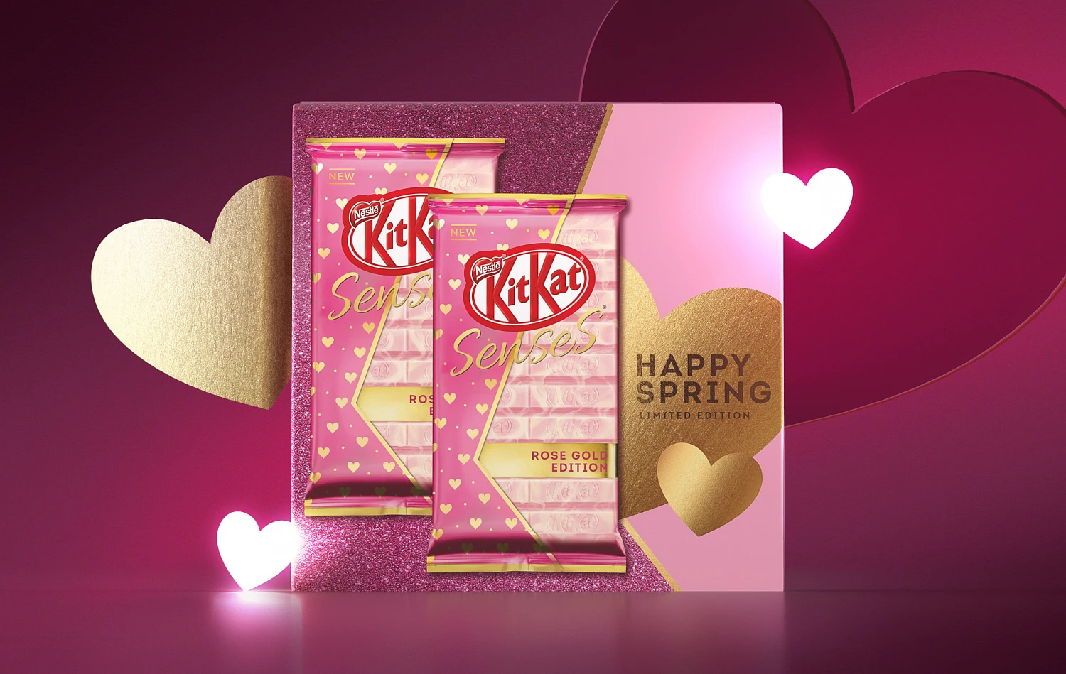 KitKat巧克力包裝設計，字母k品牌識別版式