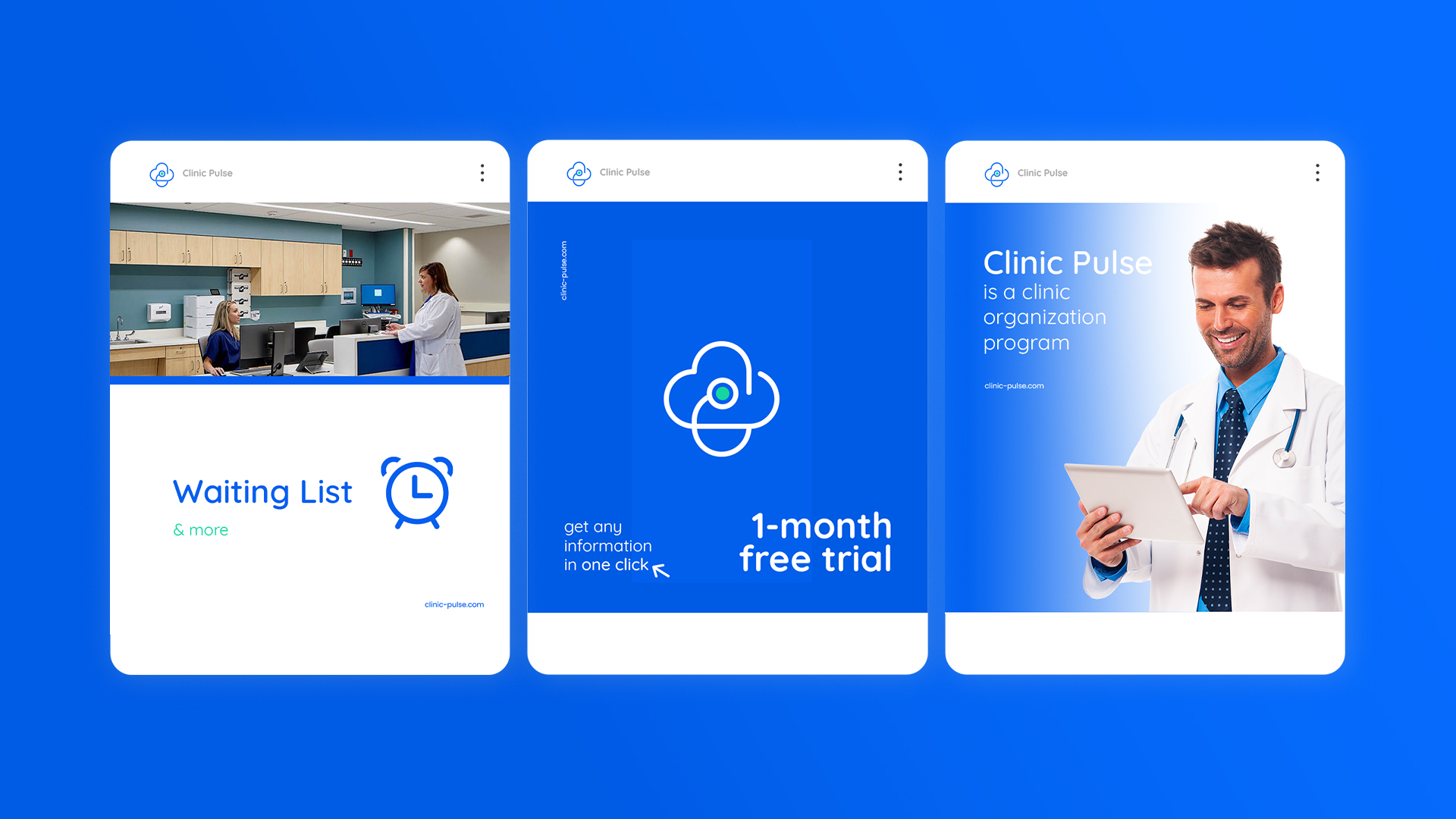 Clinic診所醫(yī)療管理軟件品牌 logo設(shè)計，心臟、紅十字會徽章和聽診器