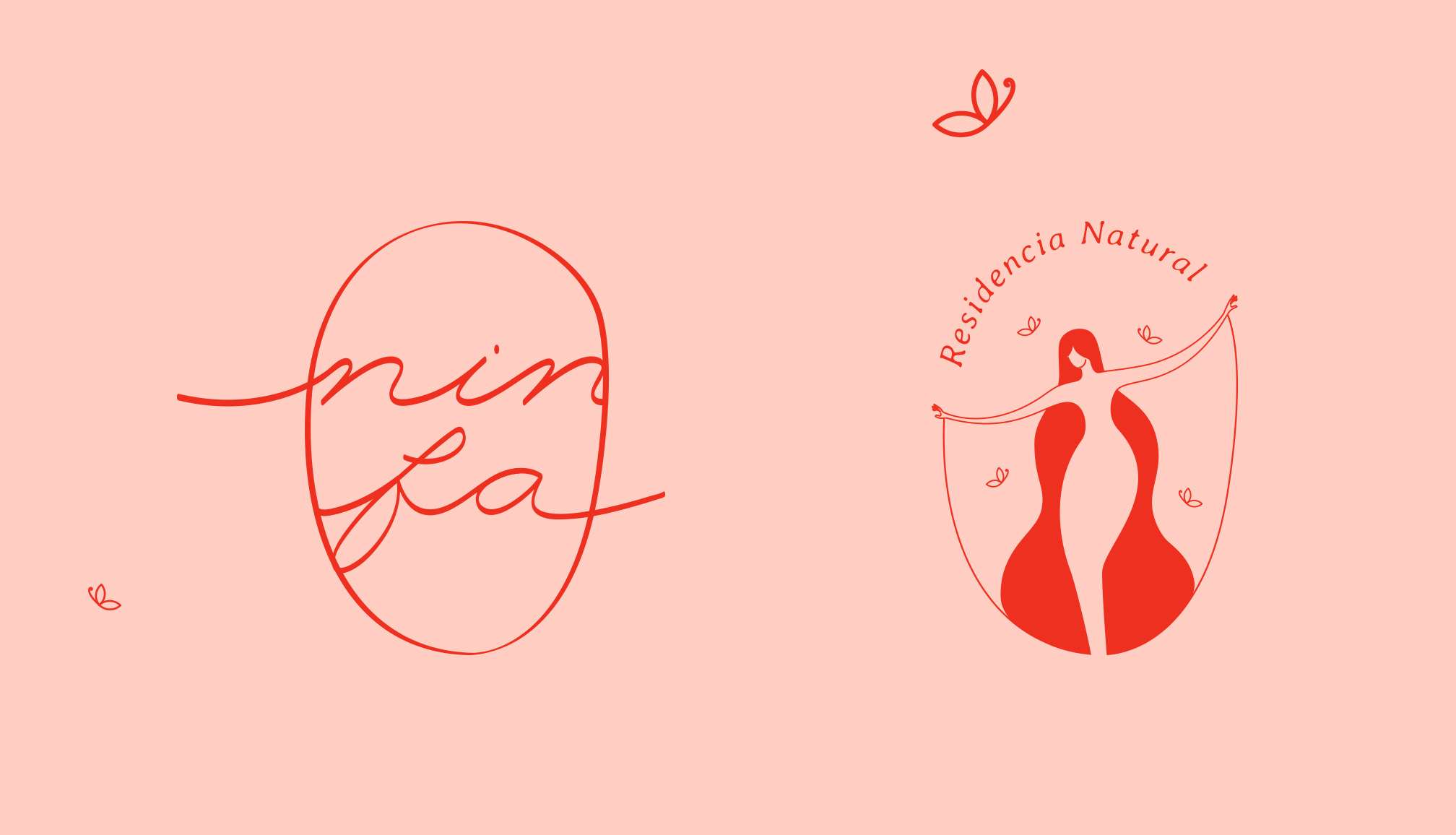 Ninfa 生活社區(qū)logo設(shè)計“女人身體曲線”品牌形象設(shè)計，一個放松身心享受寧靜生活的地方