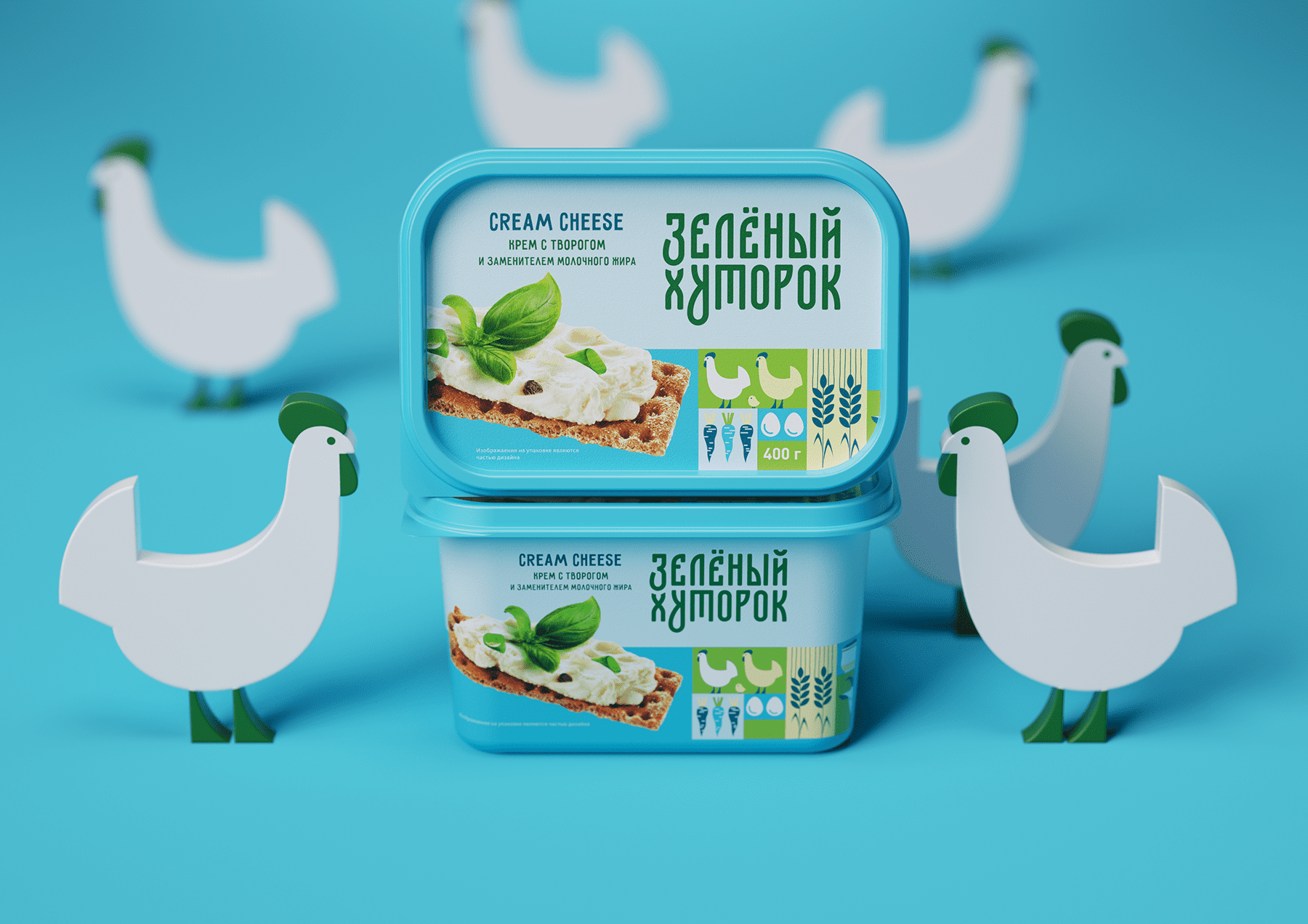 ZELENYJ KHUTOROK 奶酪三明治食品產品線包裝設計,虛實結合的自然清淡設計風格 ZELENYJ KHUTOROK 奶酪三明治食品產品線包裝設計,虛實結合的自然清淡設計風格